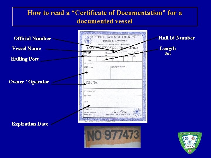 Vessel Safety Check Review Prepared by Michael J