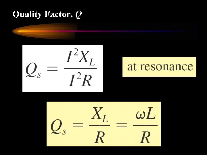 Quality Factor, Q 