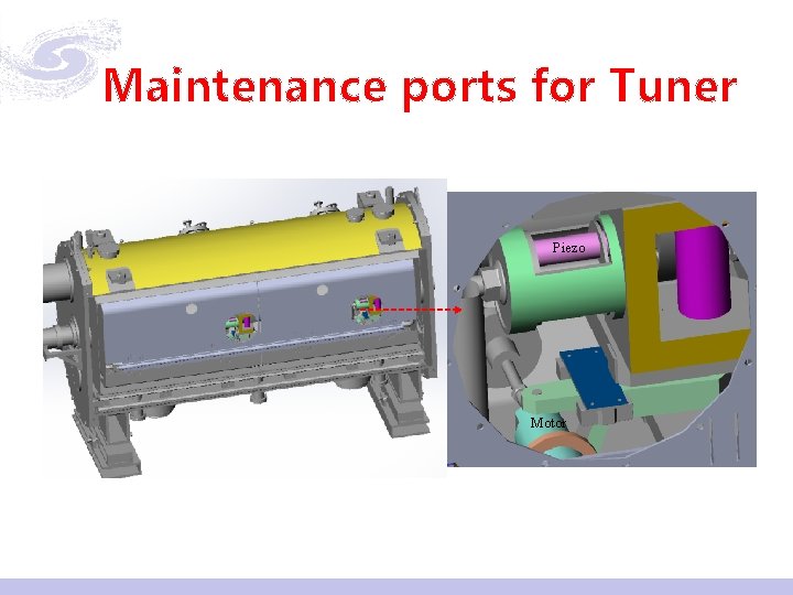 Maintenance ports for Tuner Piezo Motor 