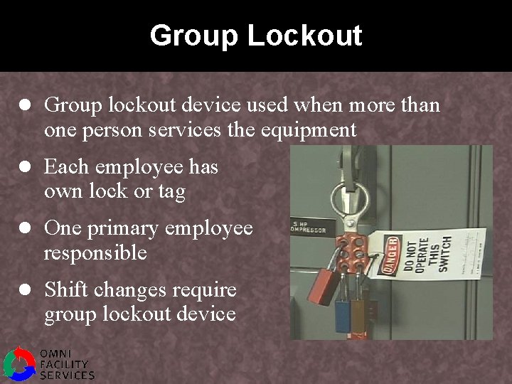 Group Lockout l Group lockout device used when more than one person services the