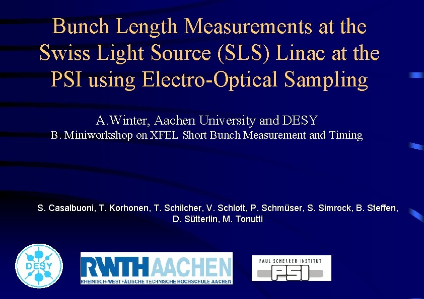 Bunch Length Measurements at the Swiss Light Source (SLS) Linac at the PSI using