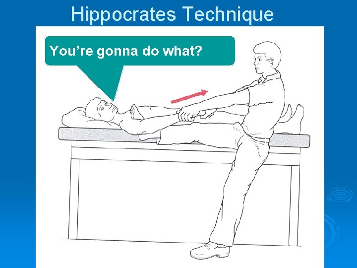 Hippocrates Technique You’re gonna do what? 