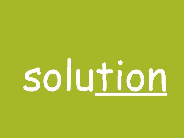solution solution