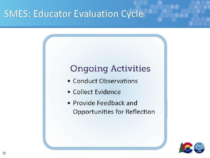 SMES: Educator Evaluation Cycle 35 SMES: Educator Evaluation Cycle 35