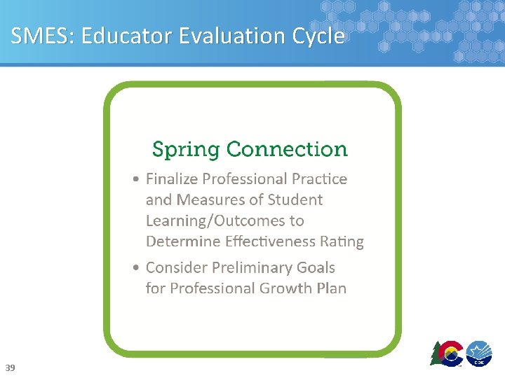 SMES: Educator Evaluation Cycle 39 SMES: Educator Evaluation Cycle 39