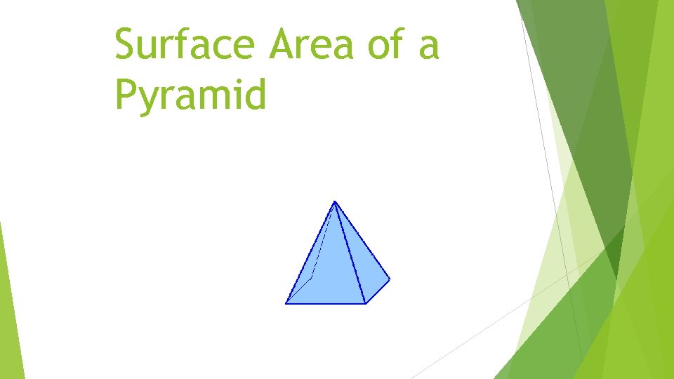 Surface Area of a Pyramid 