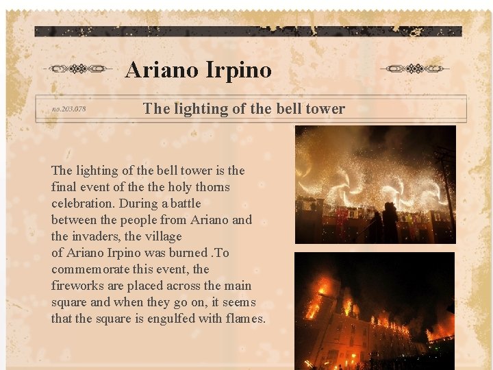 Ariano Irpino The lighting of the bell tower is the final event of the