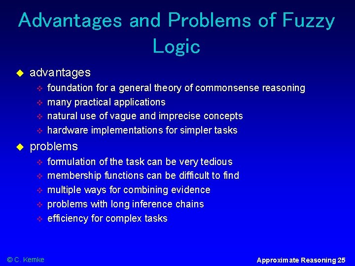 Advantages and Problems of Fuzzy Logic advantages foundation for a general theory of commonsense