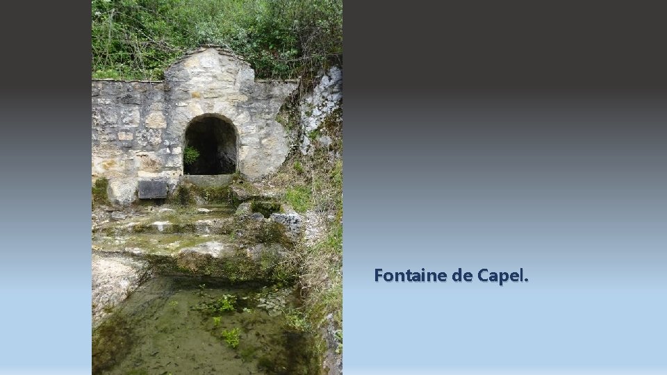Fontaine de Capel. 