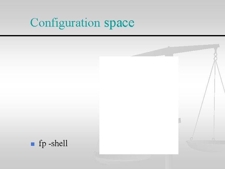 Configuration space n fp -shell 