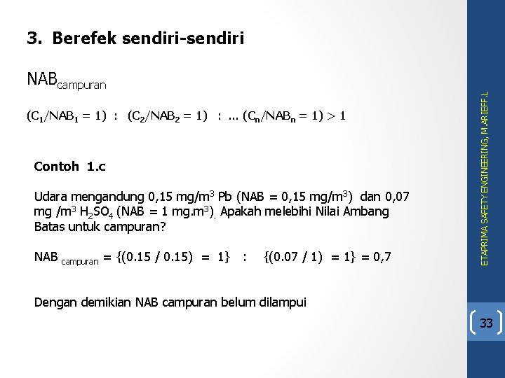 NABcampuran (C 1/NAB 1 = 1) : (C 2/NAB 2 = 1) : …