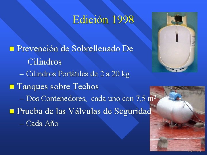 Edición 1998 n Prevención de Sobrellenado De Cilindros – Cilindros Portátiles de 2 a