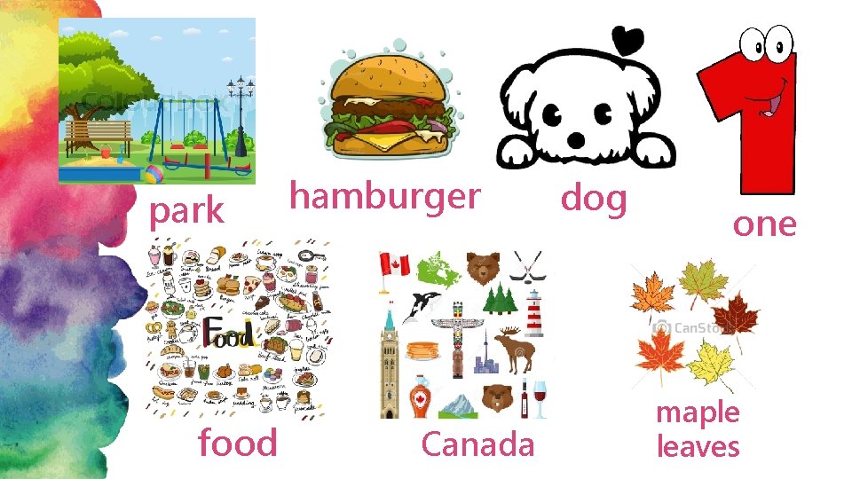 park food hamburger Canada dog one maple leaves 