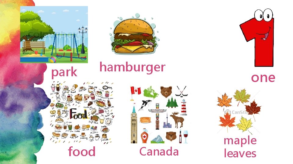 park food hamburger Canada one maple leaves 