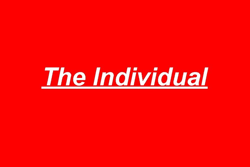 The Individual 