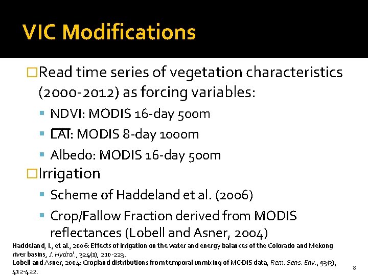 Enhancing the Variable Infiltration Capacity Model to Account