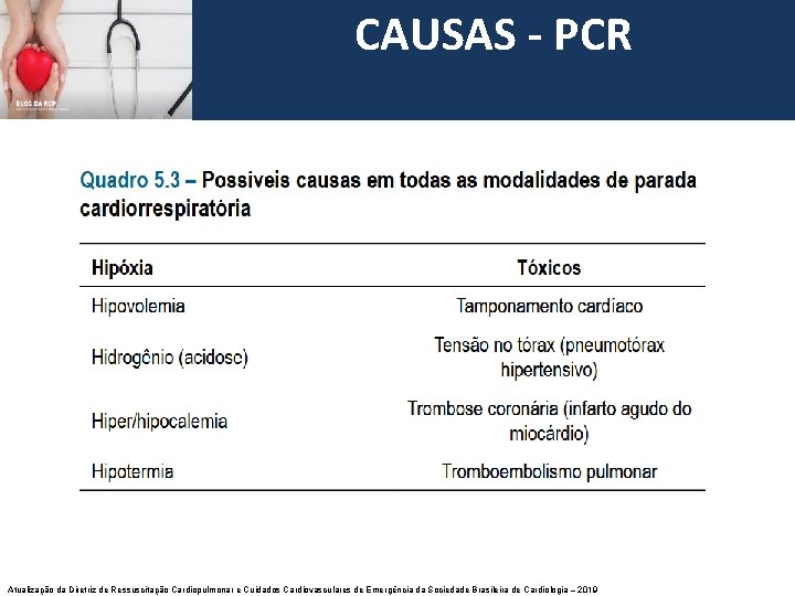 European Resuscitation Council CAUSAS - PCR Atualização da Diretriz de Ressuscitação Cardiopulmonar e Cuidados