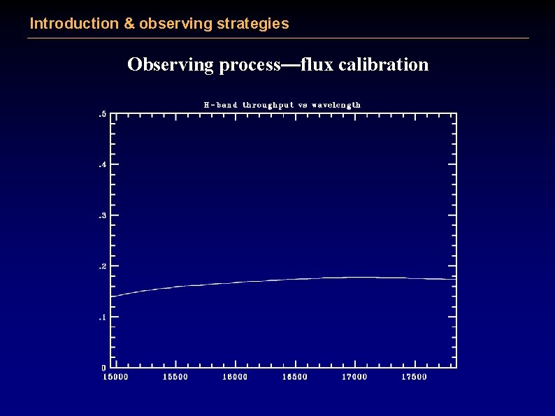 Introduction & observing strategies Observing process—flux calibration 