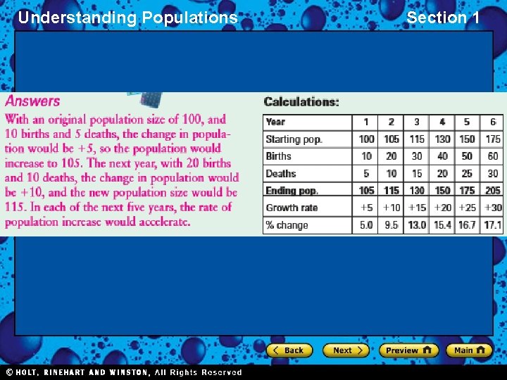 Understanding Populations Section 1 