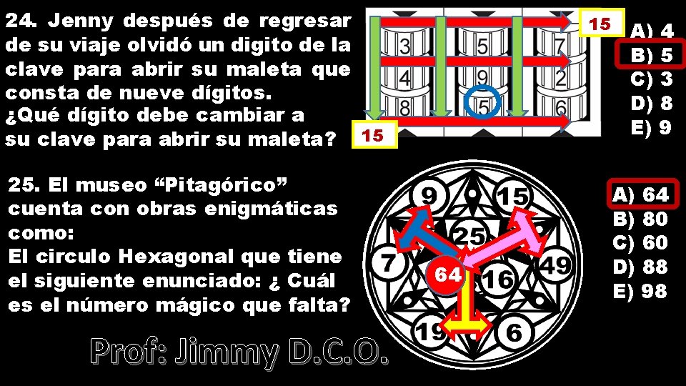 24. Jenny después de regresar de su viaje olvidó un digito de la clave