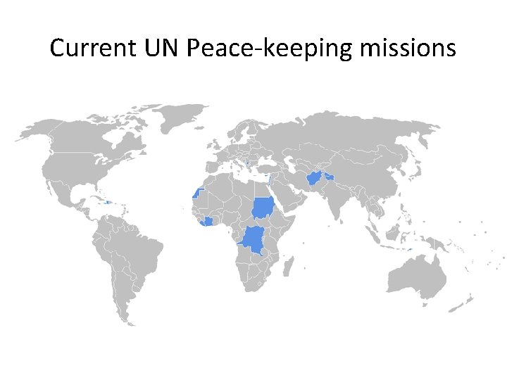 Current UN Peace-keeping missions 