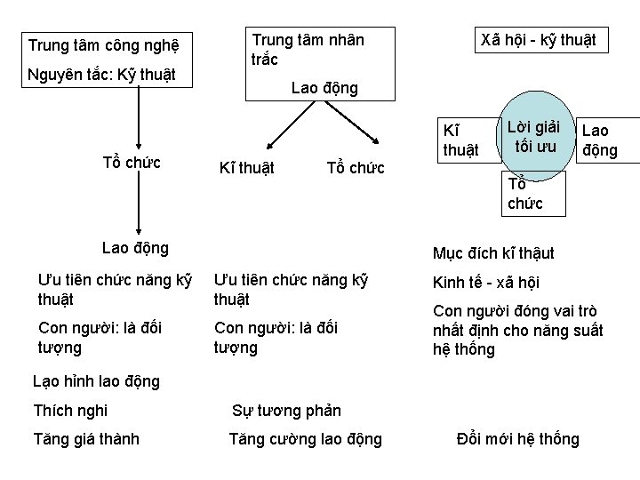 Trung tâm công nghệ Nguyên tắc: Kỹ thuật Tổ chức Trung tâm nhân trắc