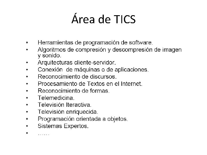 Área de TICS 