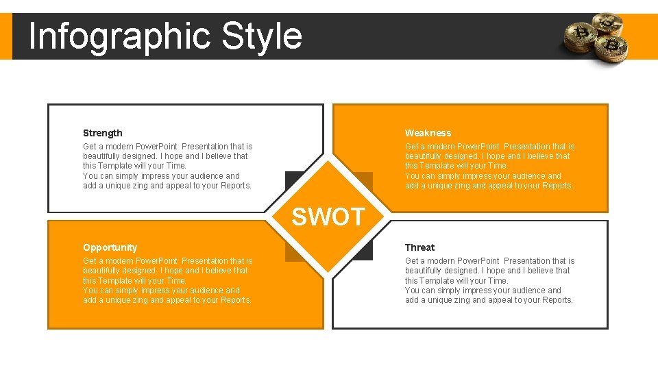 Infographic Style Strength Weakness Get a modern Power. Point Presentation that is beautifully designed.
