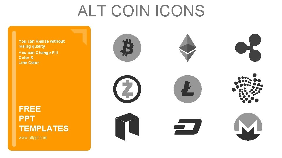 ALT COIN ICONS You can Resize without losing quality You can Change Fill Color