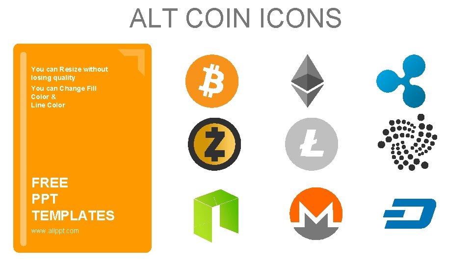 ALT COIN ICONS You can Resize without losing quality You can Change Fill Color