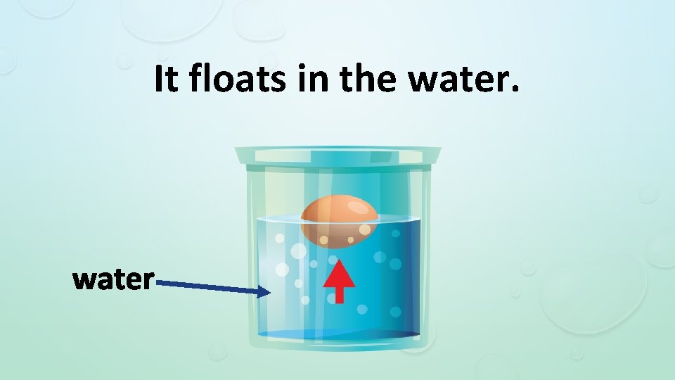 It floats in the water 