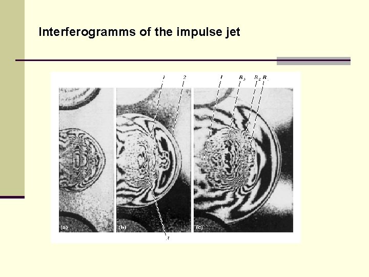 Interferogramms of the impulse jet 