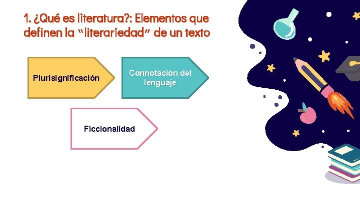 1. ¿Qué es literatura? : Elementos que definen la “literariedad” de un texto Plurisignificación