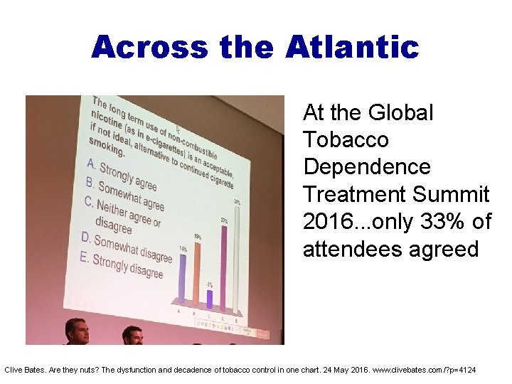 Across the Atlantic At the Global Tobacco Dependence Treatment Summit 2016. . . only