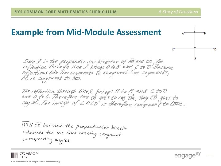 NYS COMMON CORE MATHEMATICS CURRICULUM A Story of Functions Example from Mid-Module Assessment © NYS COMMON CORE MATHEMATICS CURRICULUM A Story of Functions Example from Mid-Module Assessment ©