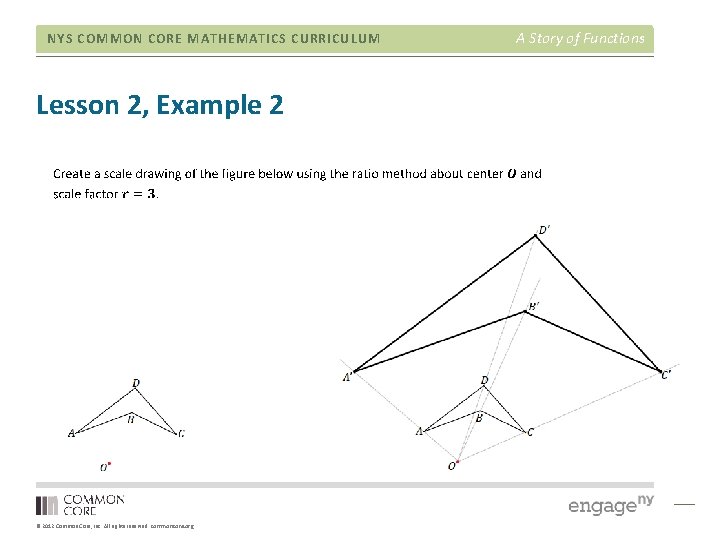 NYS COMMON CORE MATHEMATICS CURRICULUM Lesson 2, Example 2 © 2012 Common Core, Inc. NYS COMMON CORE MATHEMATICS CURRICULUM Lesson 2, Example 2 © 2012 Common Core, Inc.
