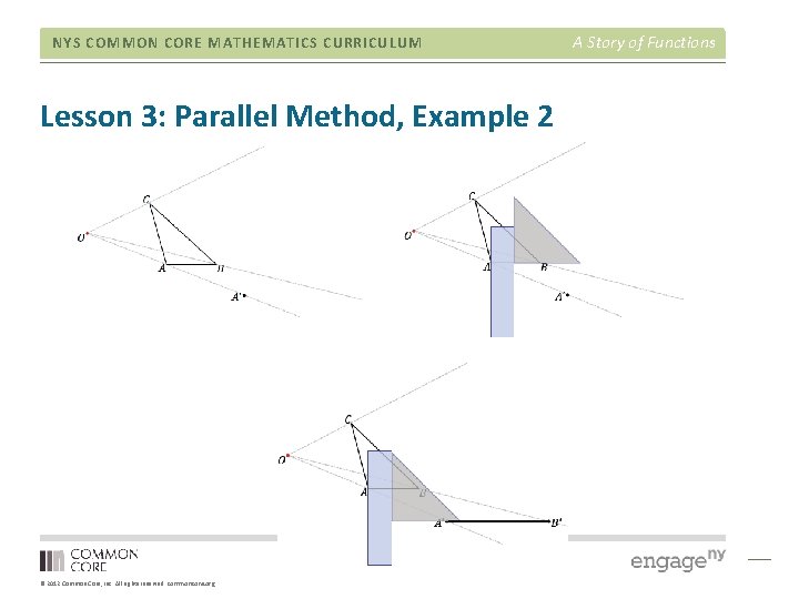 NYS COMMON CORE MATHEMATICS CURRICULUM Lesson 3: Parallel Method, Example 2 © 2012 Common NYS COMMON CORE MATHEMATICS CURRICULUM Lesson 3: Parallel Method, Example 2 © 2012 Common