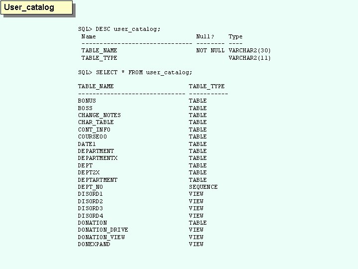 Sql Table Catalog Continuation of table maintenance revisited again Please check