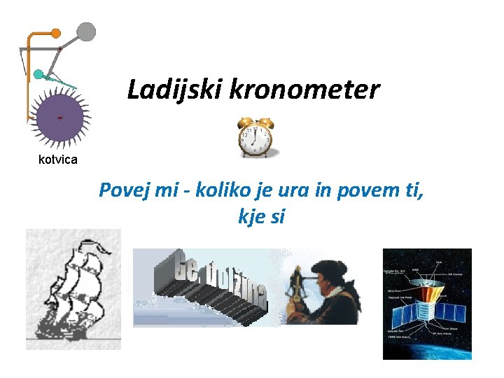 Ladijski kronometer kotvica Povej mi - koliko je ura in povem ti, kje si