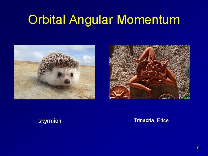 Orbital Angular Momentum skyrmion Trinacria, Erice # 