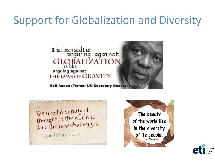 Support for Globalization and Diversity 