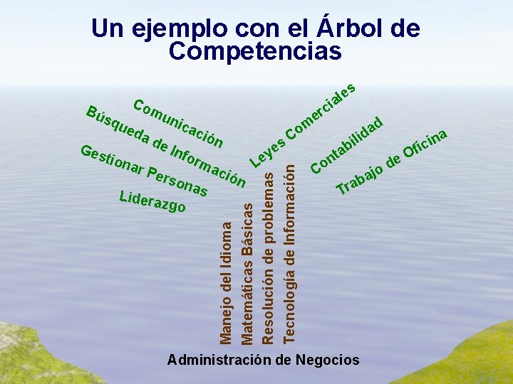 Un ejemplo con el Árbol de Competencias es l a Co ci mu r