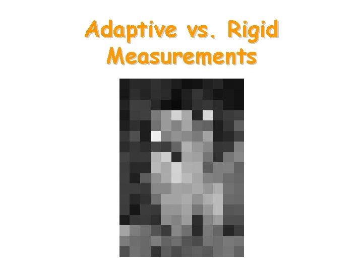 Adaptive vs. Rigid Measurements 