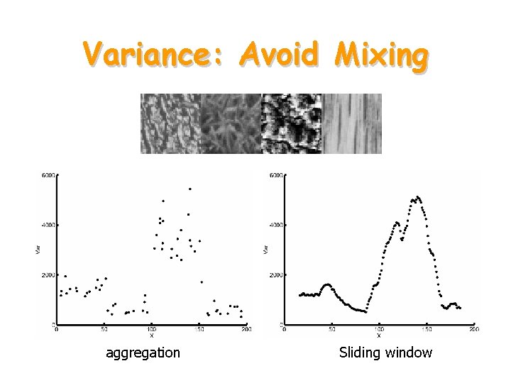 Variance: Avoid Mixing aggregation Sliding window 