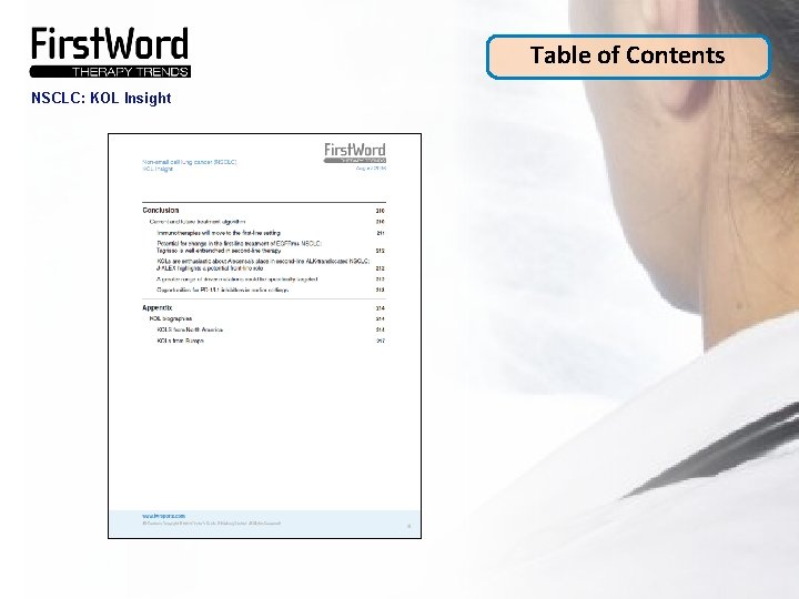 Table of Contents NSCLC: KOL Insight 