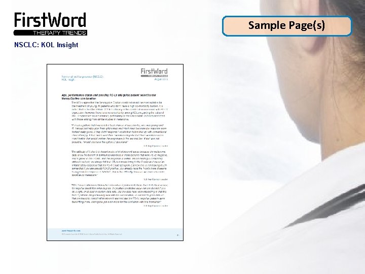 Sample Page(s) NSCLC: KOL Insight 