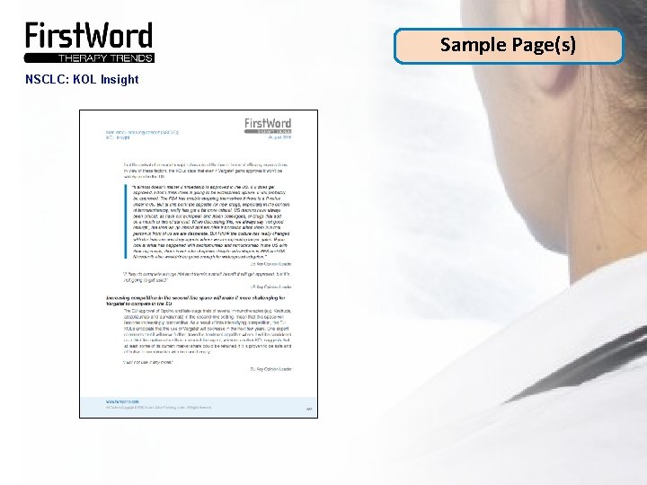 Sample Page(s) NSCLC: KOL Insight 