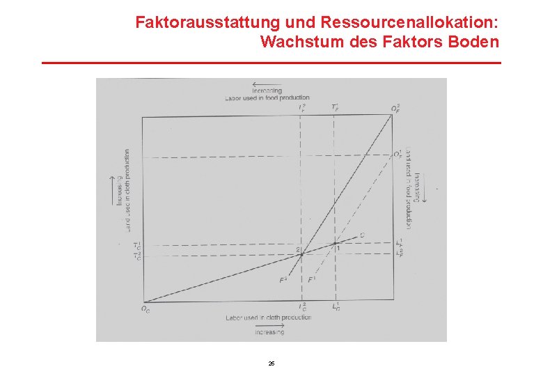 Faktorausstattung und Ressourcenallokation: Wachstum des Faktors Boden 25 