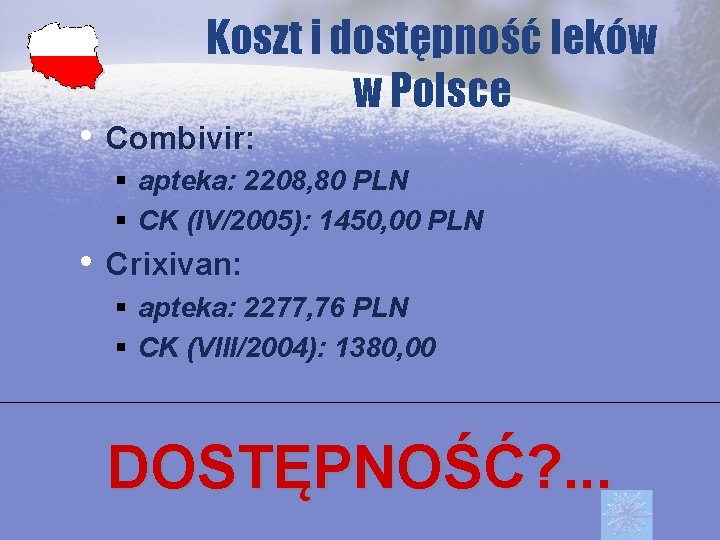 Koszt i dostępność leków w Polsce • Combivir: § apteka: 2208, 80 PLN §