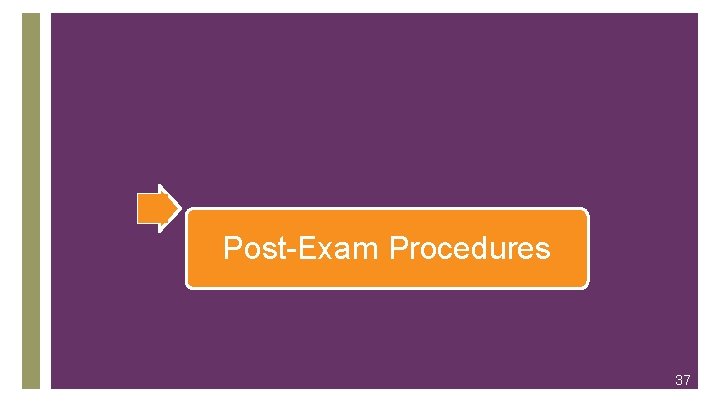 + Post-Exam Procedures 37 